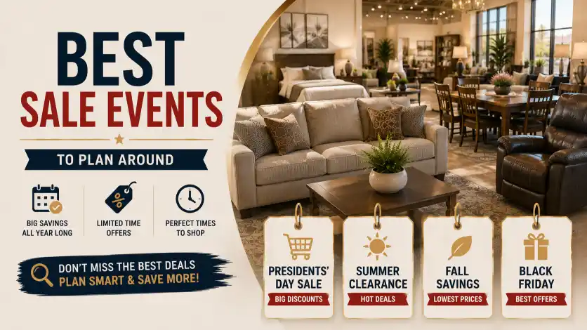 American Furniture Warehouse Surprise AZ best furniture sale events with seasonal promotions, holiday discounts, clearance savings, and limited-time offers throughout the year.