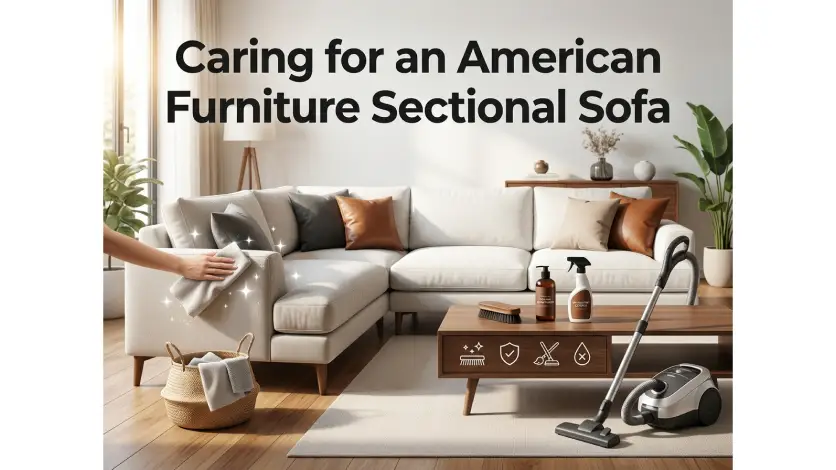 Proper care and maintenance of an american furniture sectional sofa to keep it clean and long-lasting