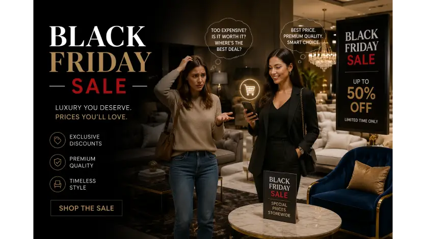 American furniture black friday sales guide showing common shopping mistakes to avoid while finding the best furniture deals and discounts.