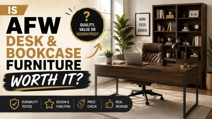 American Furniture Warehouse Desk review highlighting quality, durability, storage, and value for modern home office furniture.