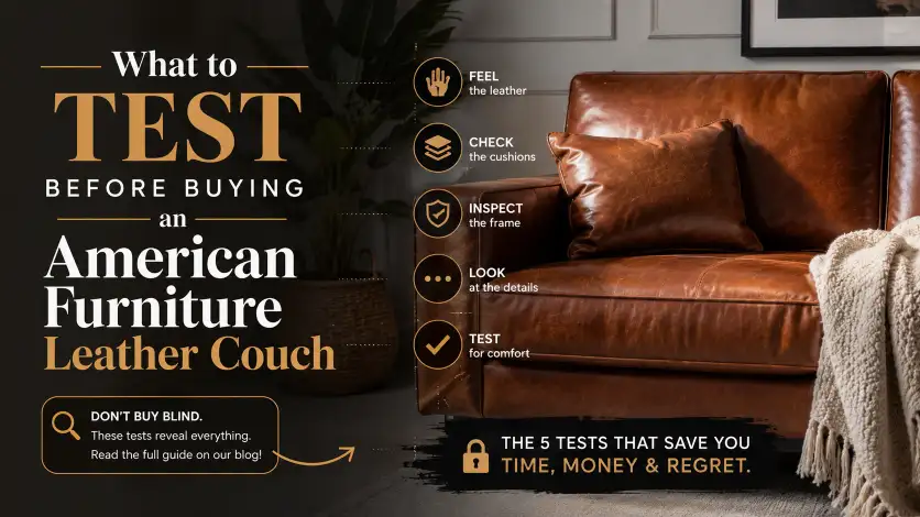 American Furniture Leather Couch buying guide with tips for choosing the right leather sofa style, quality, and comfort level.