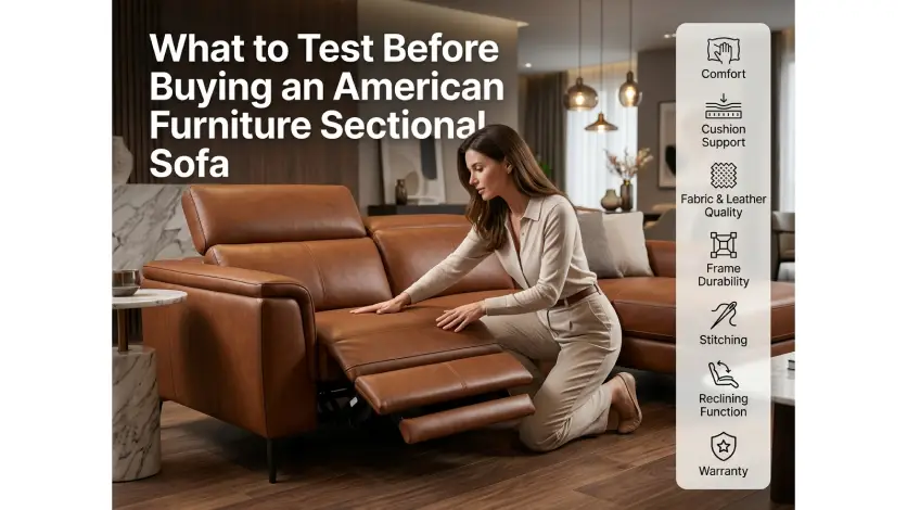 Essential quality checks before buying an american furniture sectional sofa including comfort and durability