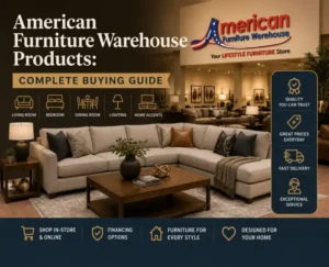 American furniture warehouse products in a modern home showcasing.