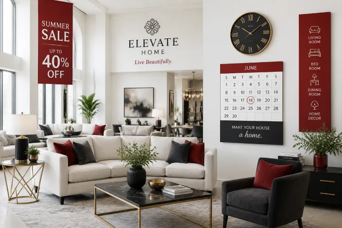 American Furniture Warehouse Clearance shopping calendar highlighting the best seasons and holiday sales for maximum furniture savings.