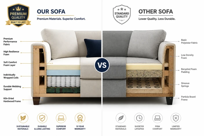 AFW vs Ashley Furniture price comparison guide comparing financing options, delivery services, warranties, and extra benefits.
