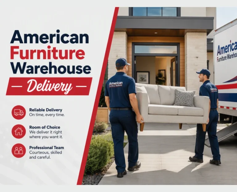 American furniture warehouse delivery guide featuring professional furniture delivery, tracking, scheduling, assembly services, and nationwide delivery coverage.