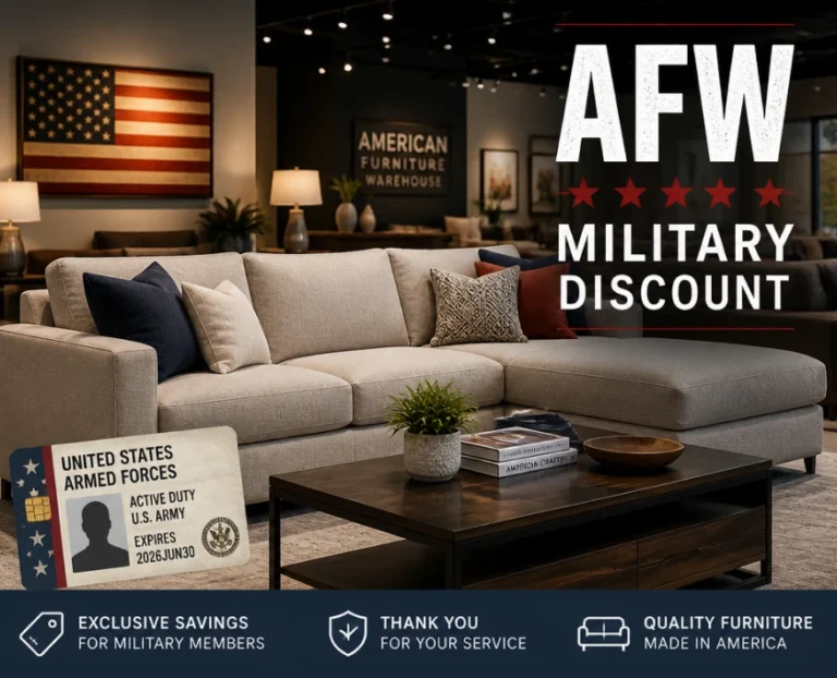 American Furniture Warehouse military discount 2026 status and savings guide