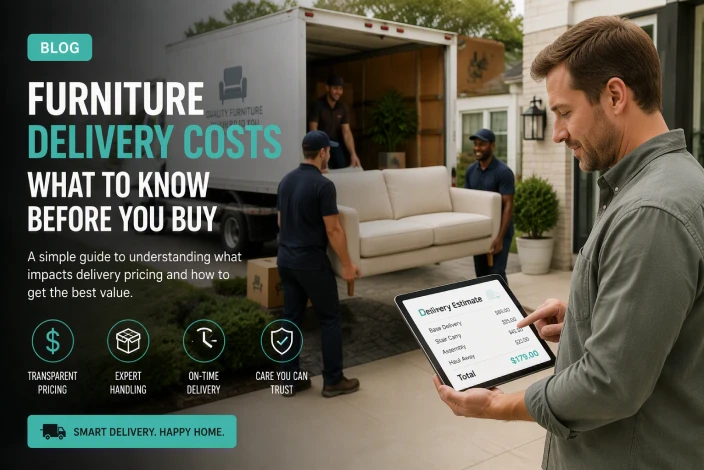 American furniture warehouse delivery fees guide explaining delivery costs, additional charges, and ways to save on shipping.